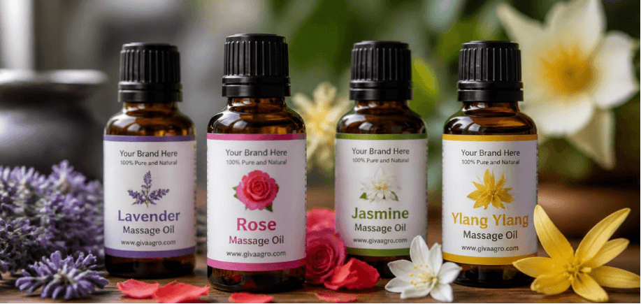 Massage oils and aromatherapy blends